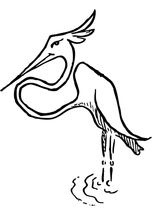 Coloring page stork