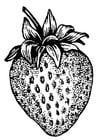 Coloring page strawberry