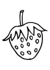 Coloring page strawberry