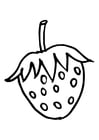 Coloring page strawberry