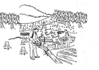 coloring-page stripped forest