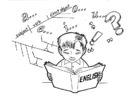 coloring-page studying English