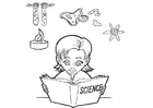 Coloring pages studying science