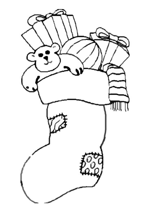 Coloring page Stuffed Stocking