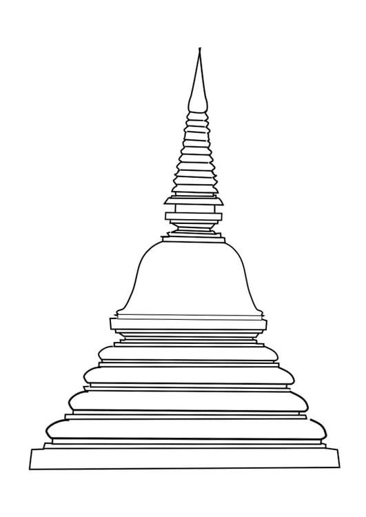 Coloring page stupa