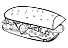 Coloring pages sub sandwich