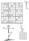 Coloring page sudoku - to sport