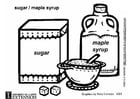 Coloring pages sugar, maple syrup
