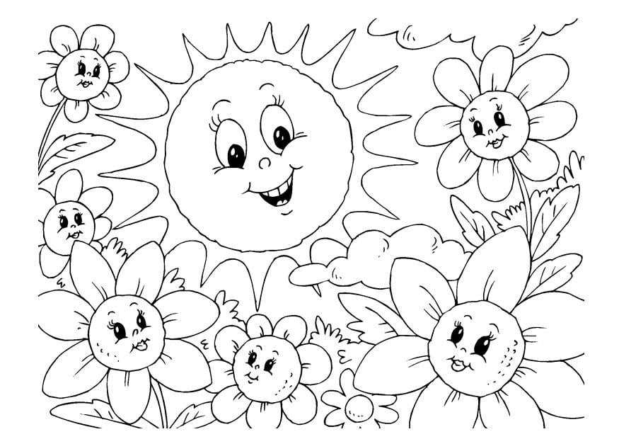 Coloring page summer