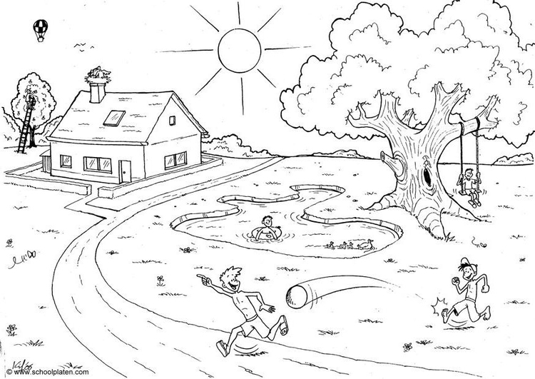 Coloring page summer