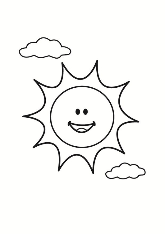 Coloring page sun