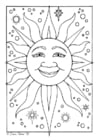 Coloring page Sun