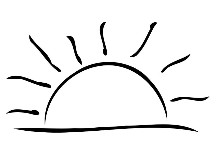 Coloring page sunset