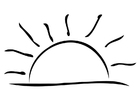 Coloring pages sunset