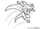 Coloring pages super heroine