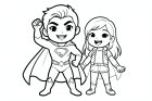 superhero with a girl