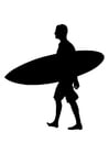 Coloring page surfer