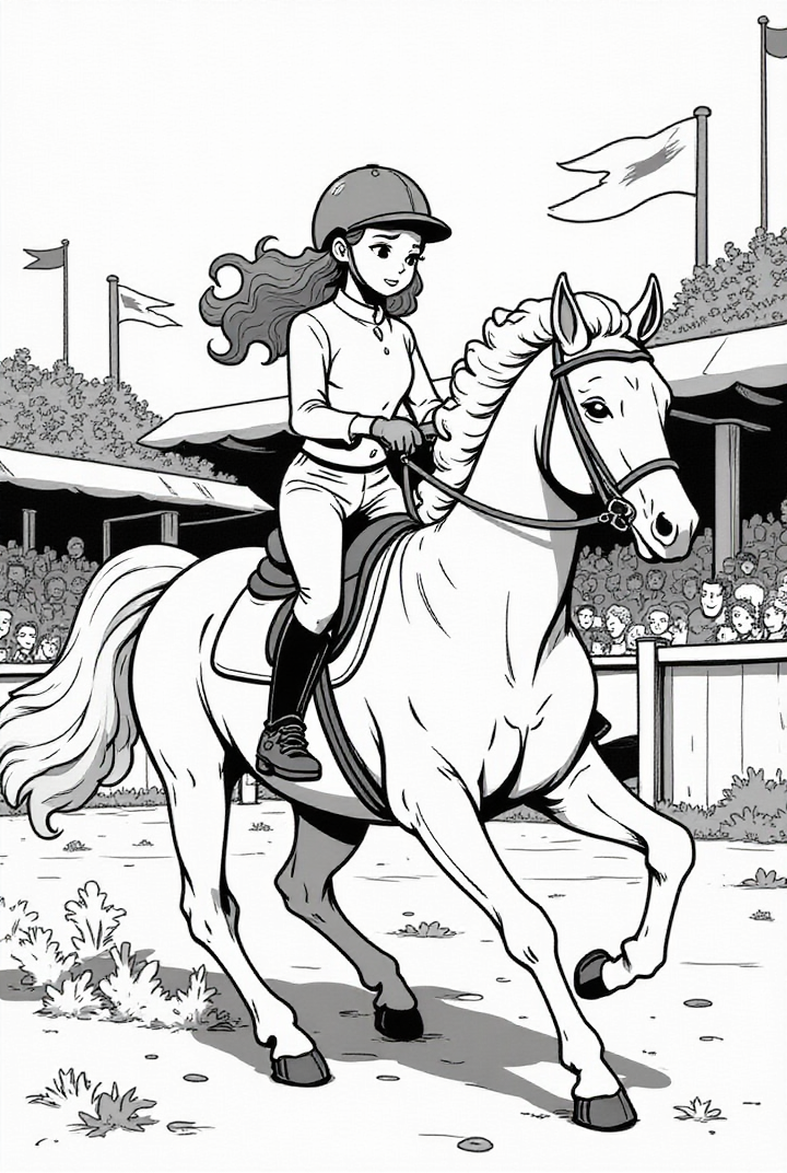 Coloring page Surfing the waves