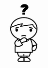 Coloring page surprised