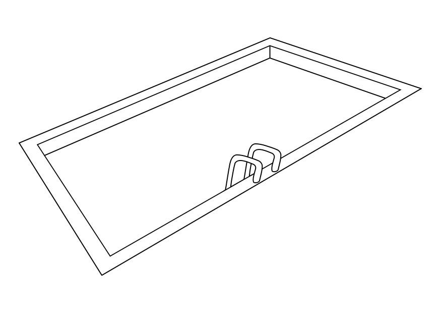 Coloring page swimming pool