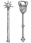Coloring pages sword and sceptre
