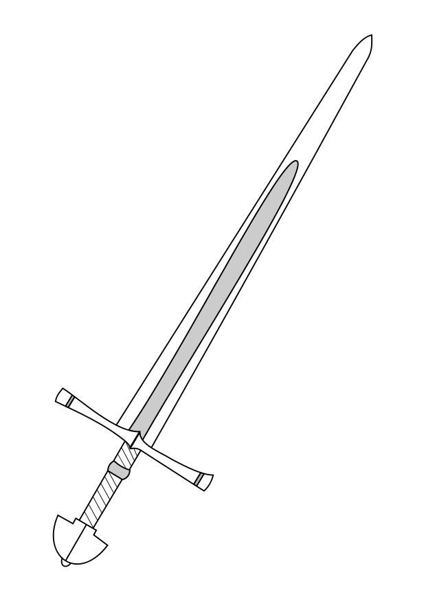 Coloring Page sword - free printable coloring pages - Img 27284