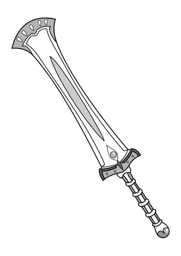 Coloring page sword