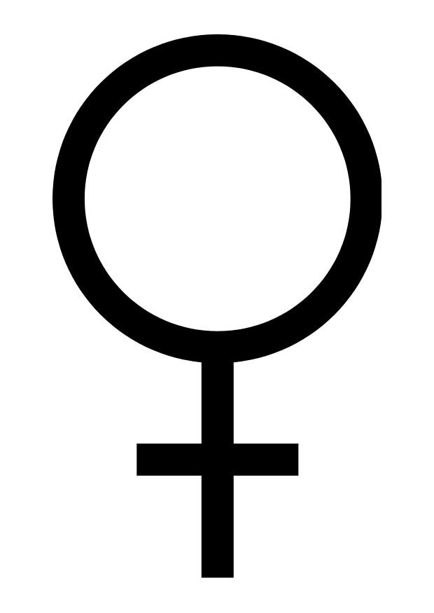Coloring page symbol female