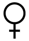 Coloring pages symbol female