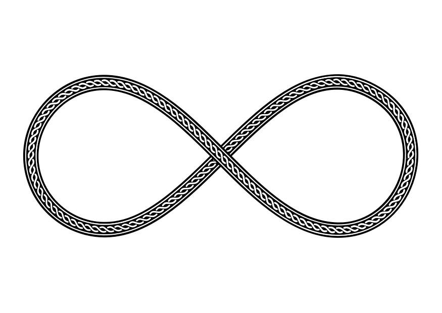 Coloring page symbol - infinity
