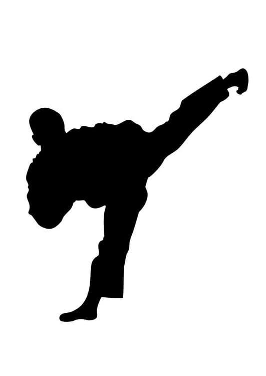 Coloring page taekwondo