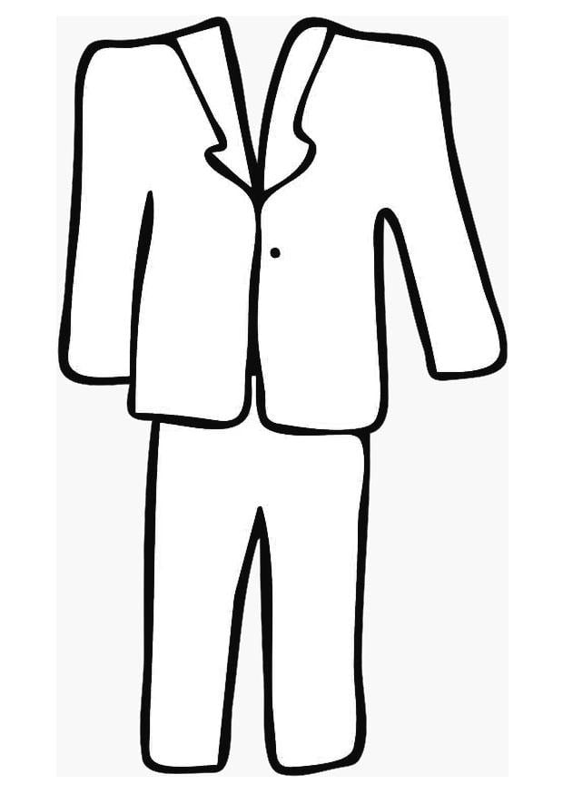 Coloring page tailor-made suit