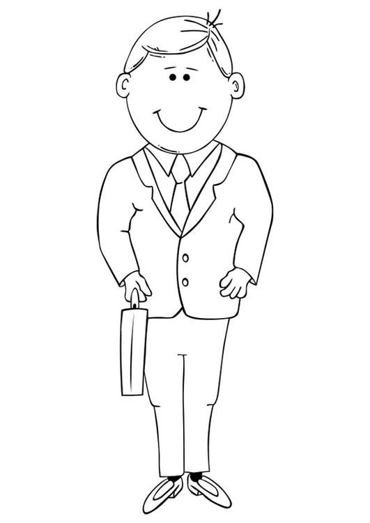 Coloring page tailor-made suit