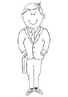 Coloring page tailor-made suit