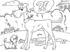 coloring-page tall dog and small dog