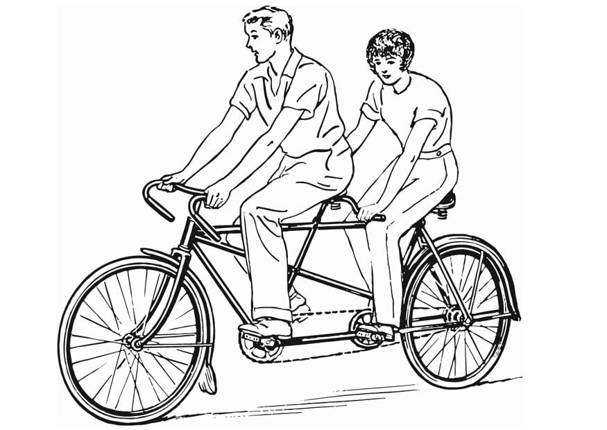 Coloring page Tandem