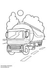 Coloring page tank lorry