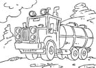 Coloring page tank truck
