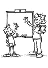 Coloring pages teacher and student