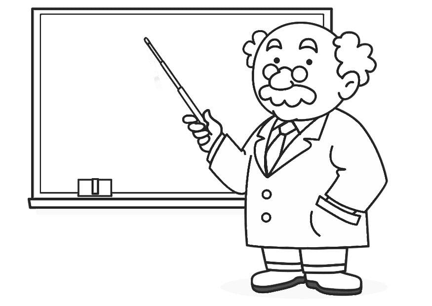 Coloring page teacher