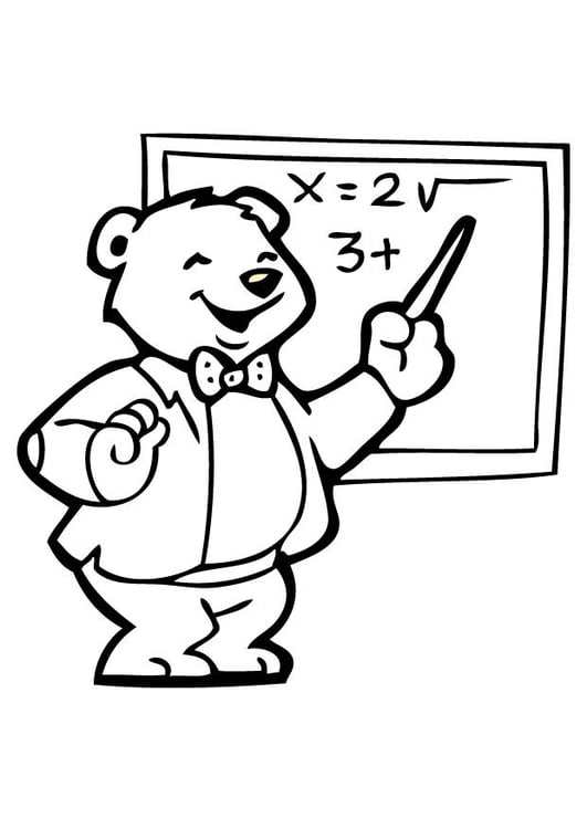 Coloring page teacher