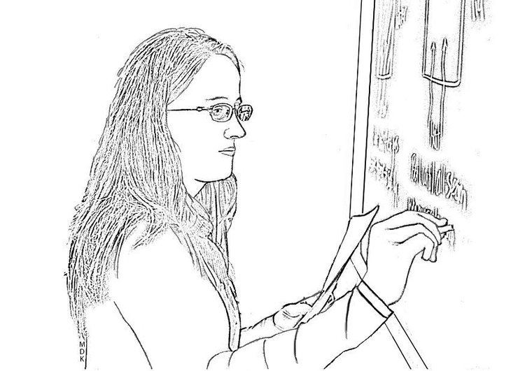 Coloring page teacher