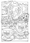 Coloring page teatime