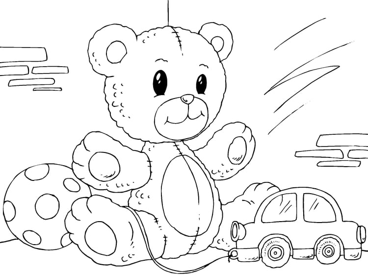 Coloring page teddy bear