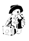 Coloring page teddy bear goes travelling