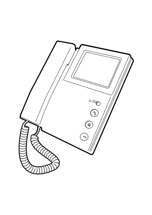 Coloring page telephone