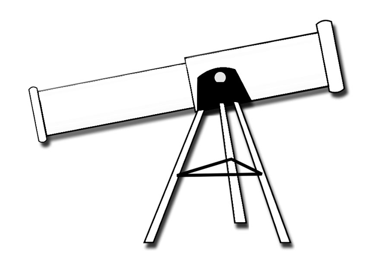 Coloring page telescope