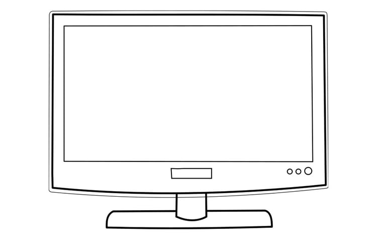 Coloring page television