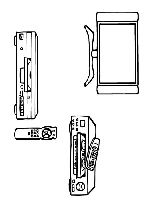 television, vcr, dvd player