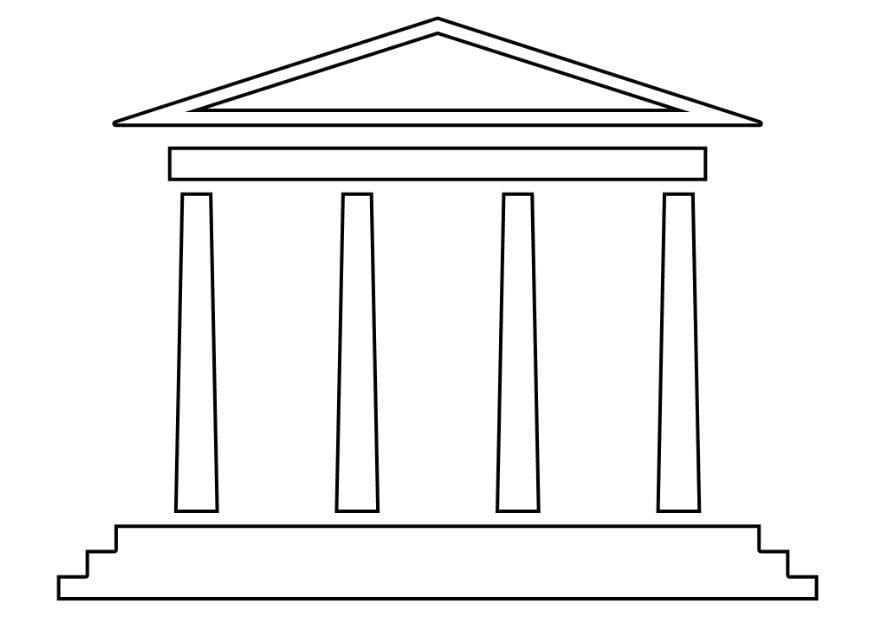 Coloring page temple